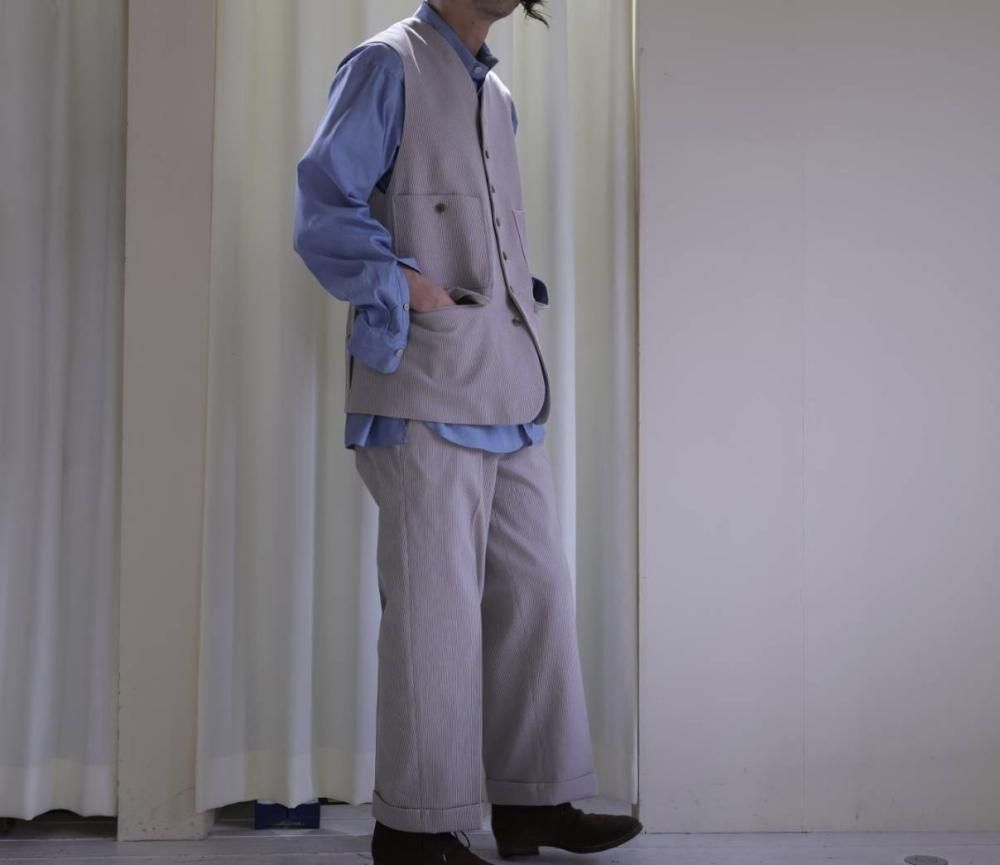 NICENESS BENNY クロップドストライプスラックス BEIGE NICENESS BENNY クロップドストライプスラックス BEIGE