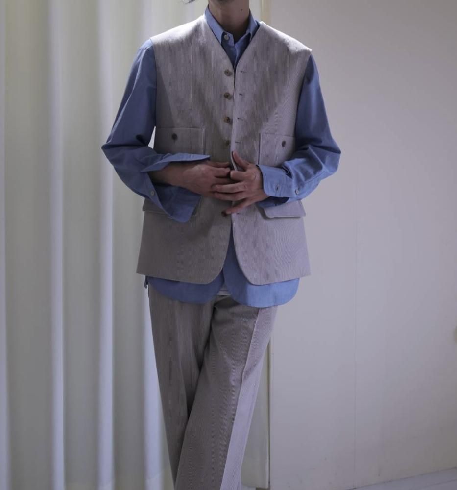 NICENESS LYLE クラシカルストライプベスト BEIGE NICENESS LYLE クラシカルストライプベスト BEIGE