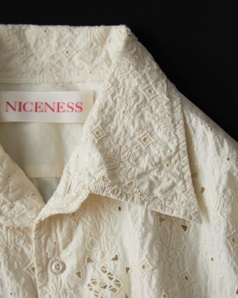 NICENESS GILLAN カットワークシャツ(CREAM) NICENESS GILLAN カットワークシャツ(CREAM)