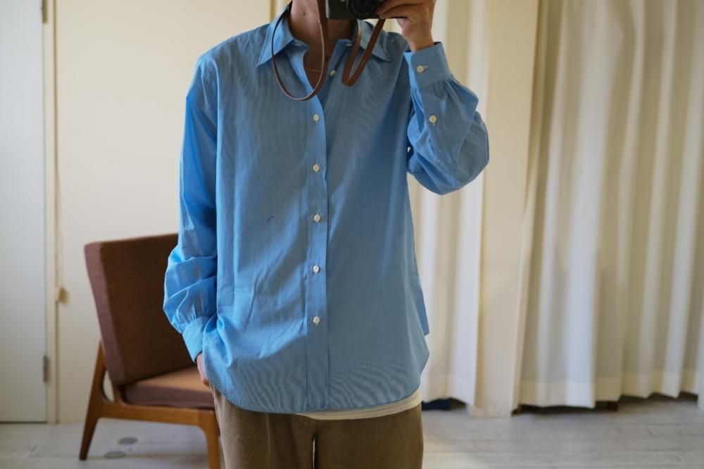 NICENESS TITO / N.N.P レギュラーカラードレスシャツ (BLUE)