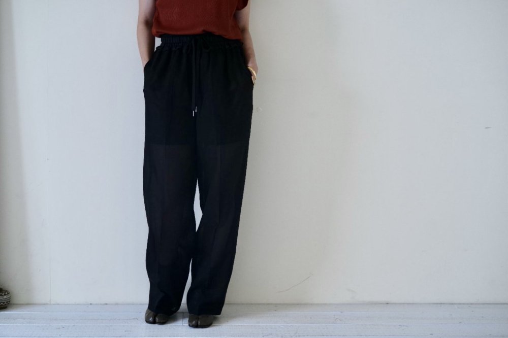 JONNLYNX　cotton voile pants / black