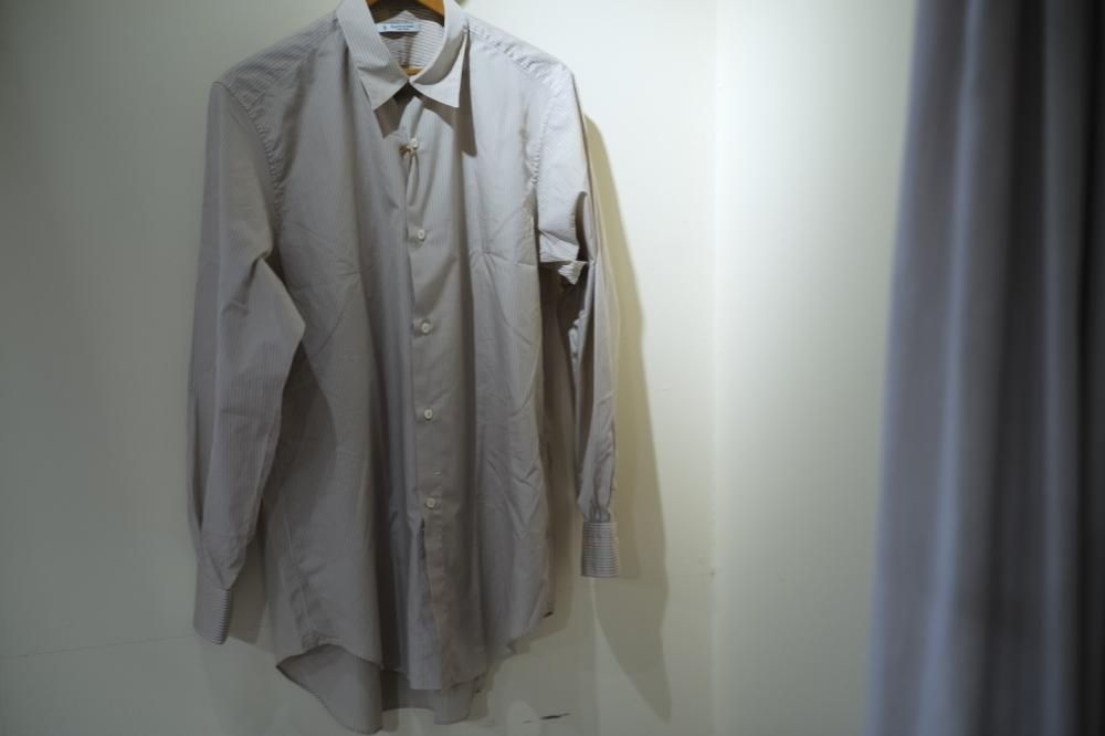 MAATEE & SONS ELIZABETH REGULAR COLLAR SHIRT STRIPE GARMENT DYED