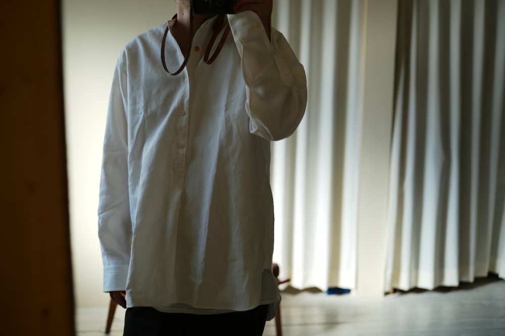 MAATEE&SONS 極上リネンPULLOVER SHIRTS(WHITE) - RAT HOLE