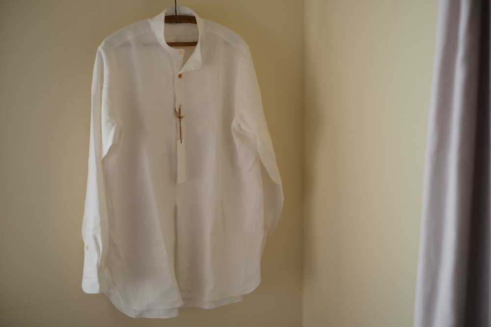 MAATEE&SONS 極上リネンPULLOVER SHIRTS(WHITE) - RAT HOLE