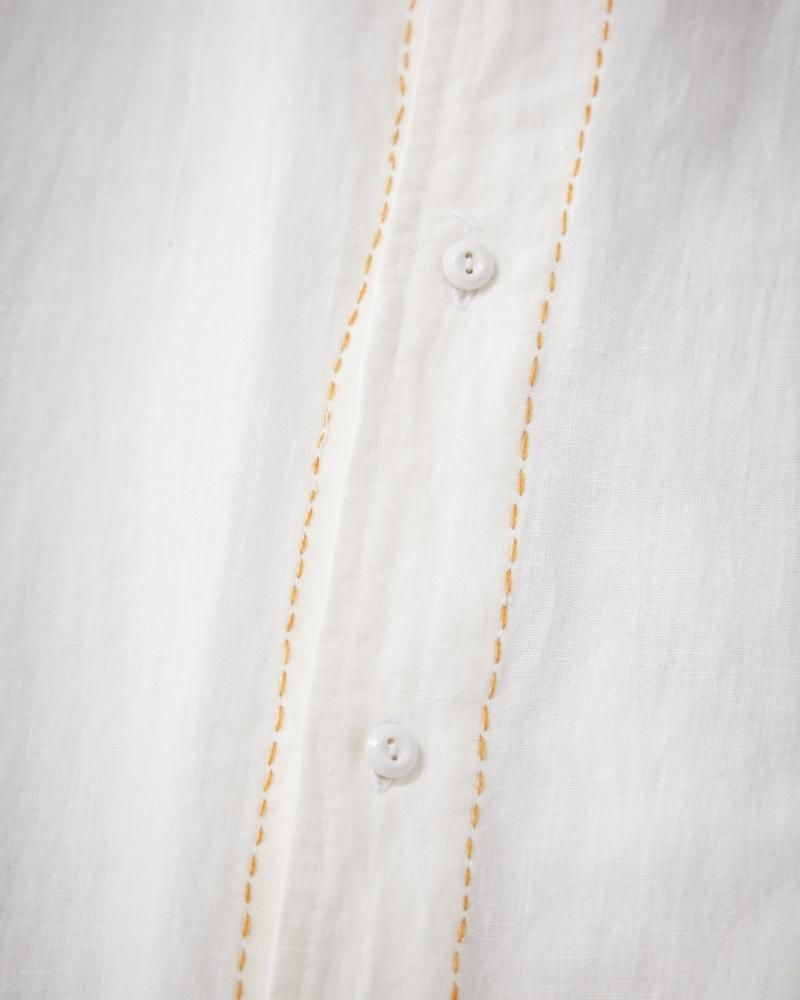 NICENESS CHOCOLATE インドカディ リネンコットンシャツ(WHITE)