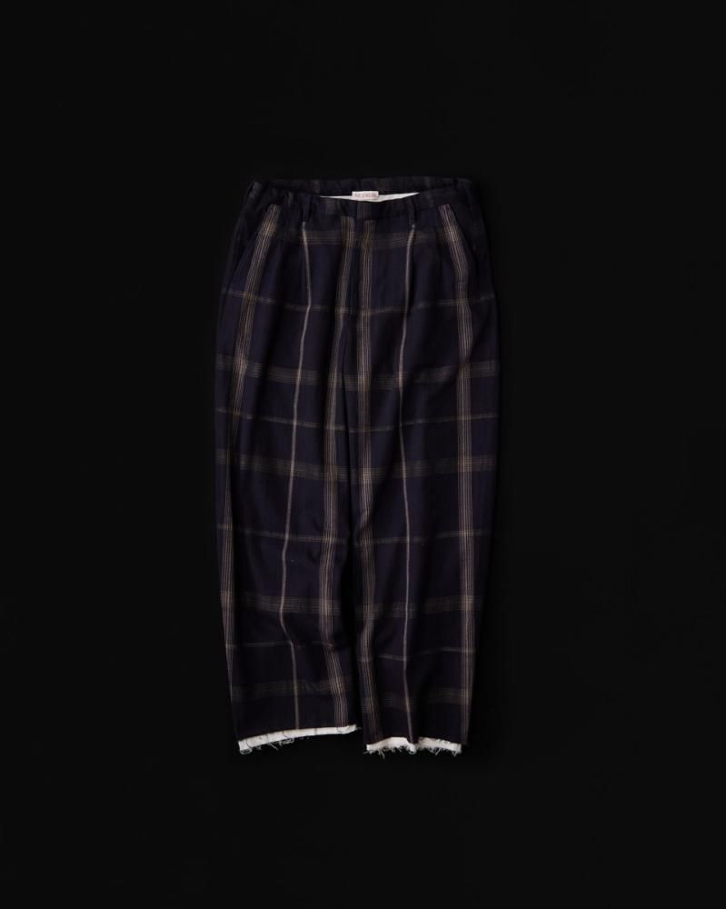 NICENESS ALI イージーパンツ カディチェック NAVY NICENESS ALI イージーパンツ カディチェック NAVY
