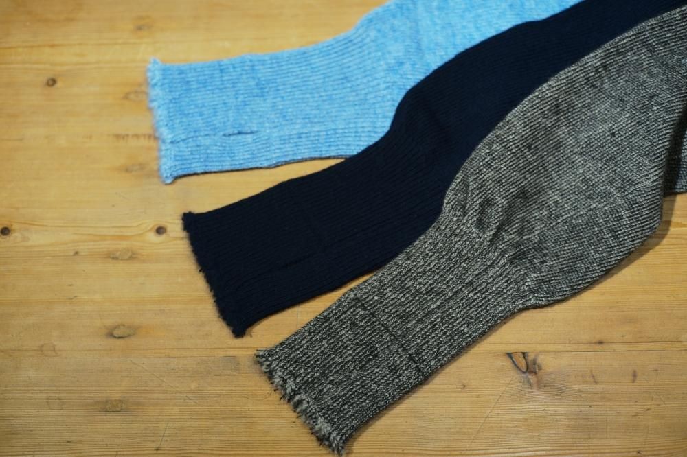 強撚SHETLAND裏カシミアひょっとこP/O SWEATER(BLUE) - RAT HOLE