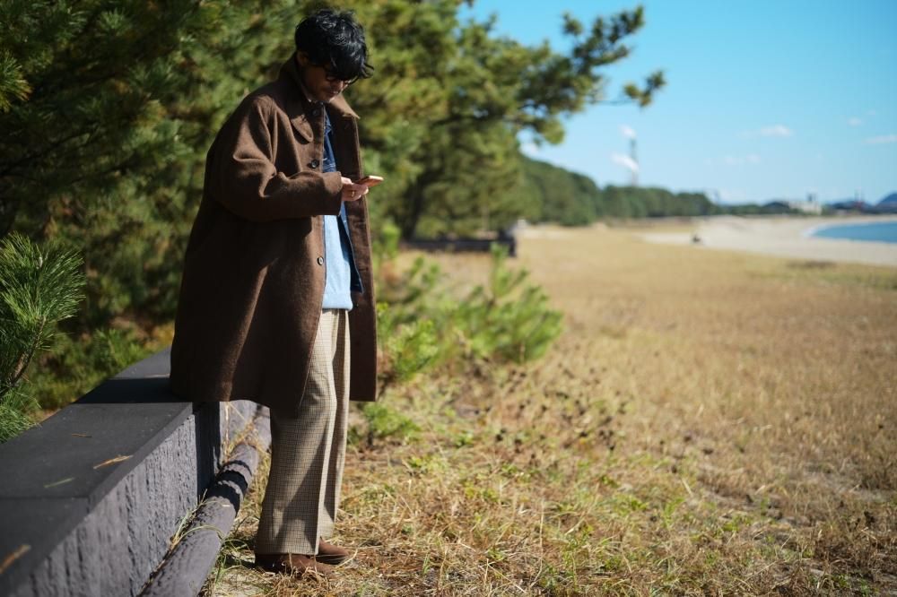 MAATEE&SONS NATURAL AP 二重織 Balmacaan