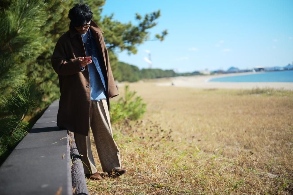 MAATEE&SONS NATURAL AP 二重織 Balmacaan