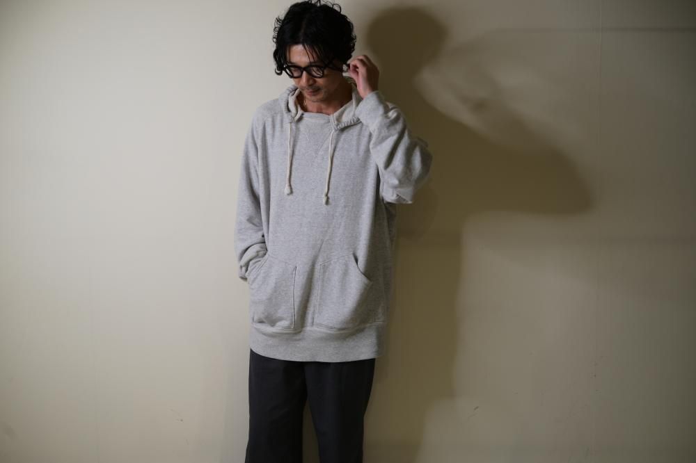 NICENESS CORGAN シルクスウェット フーディ (GRAY)