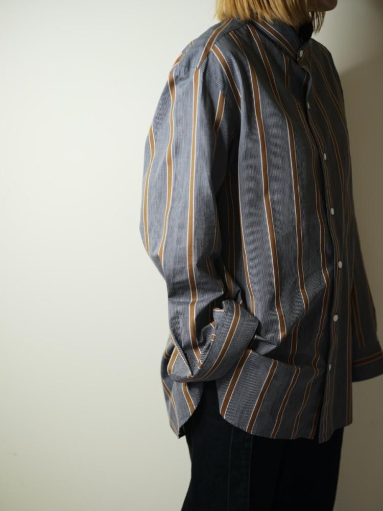 Cristaseya Handmade mao shirt with fringed collar