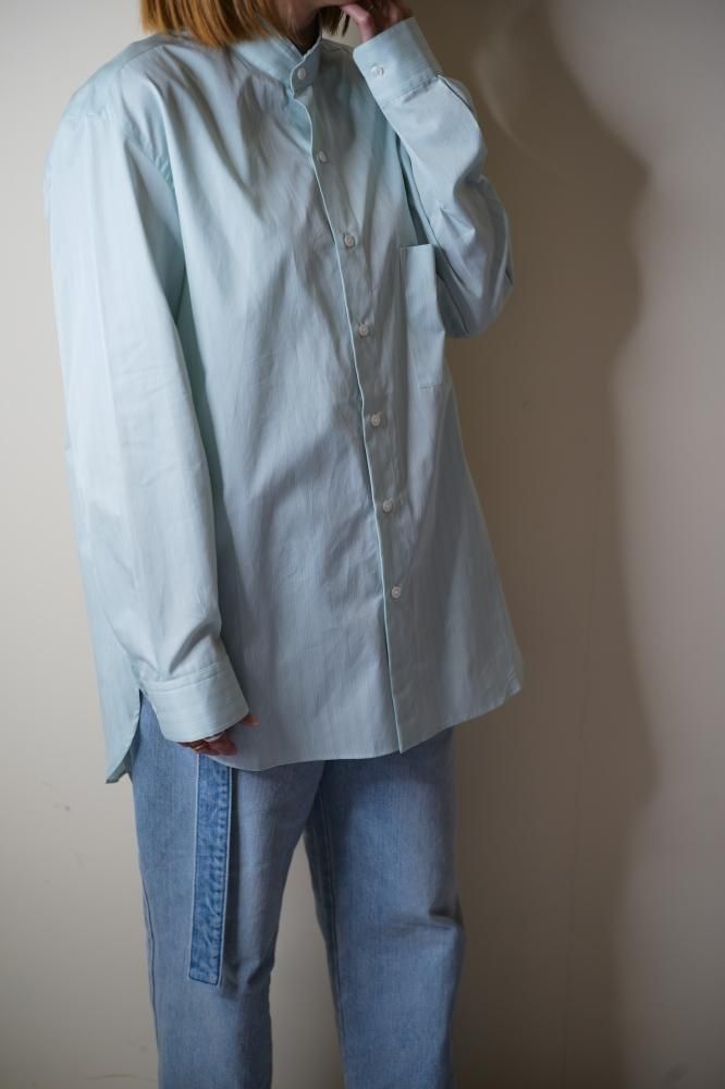 Cristaseya Handmade mao shirt with fringed collar