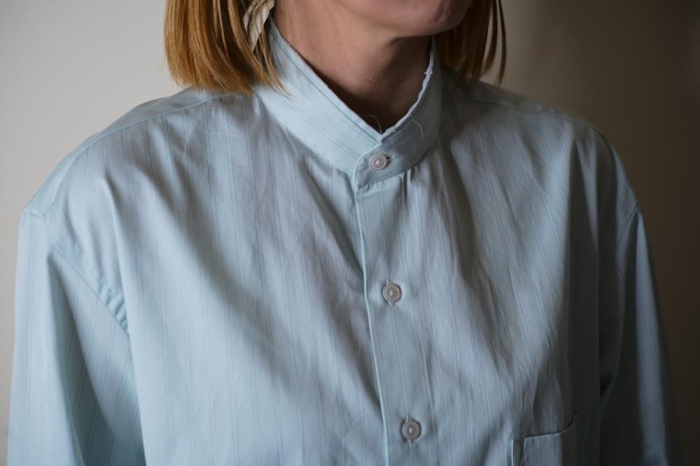Cristaseya Handmade mao shirt with fringed collar