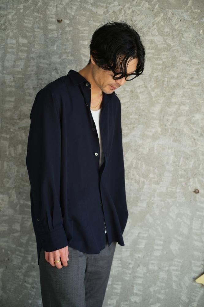 MAATEE&SONS CHARLES 強撚ビエラ NAVY MAATEE&SONS CHARLES 強撚ビエラ NAVY
