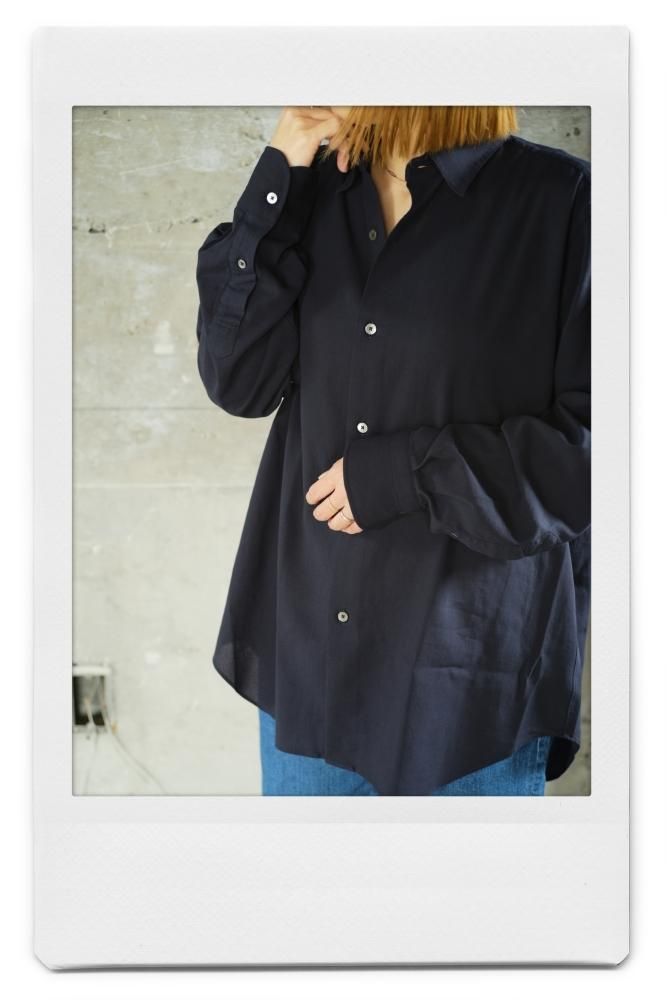 MAATEE&SONS CHARLES 強撚ビエラ NAVY MAATEE&SONS CHARLES 強撚ビエラ NAVY