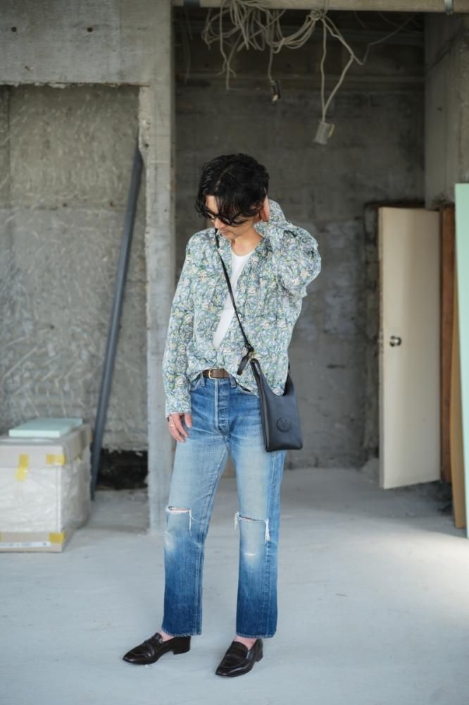 NICENESS PUTHLI.C /プトゥリ.C フローラルカウボーイシャツ NAVY NICENESS PUTHLI.C /プトゥリ.C フローラルカウボーイシャツ NAVY