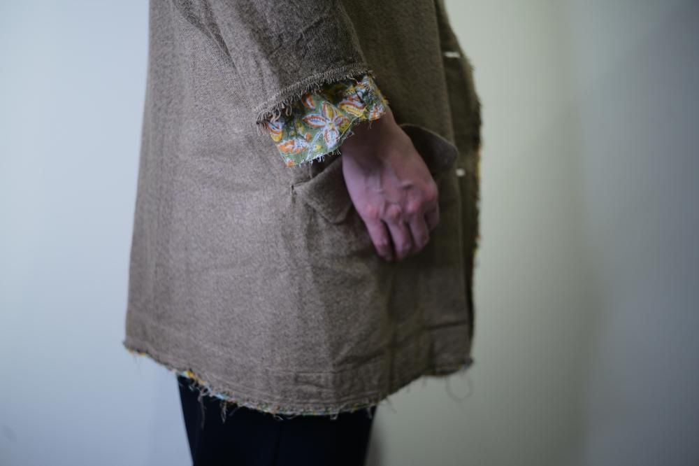 NICENESS PAM ツイステッドシルク ジャケット(KHAKI) NICENESS PAM ツイステッドシルク ジャケット(KHAKI)