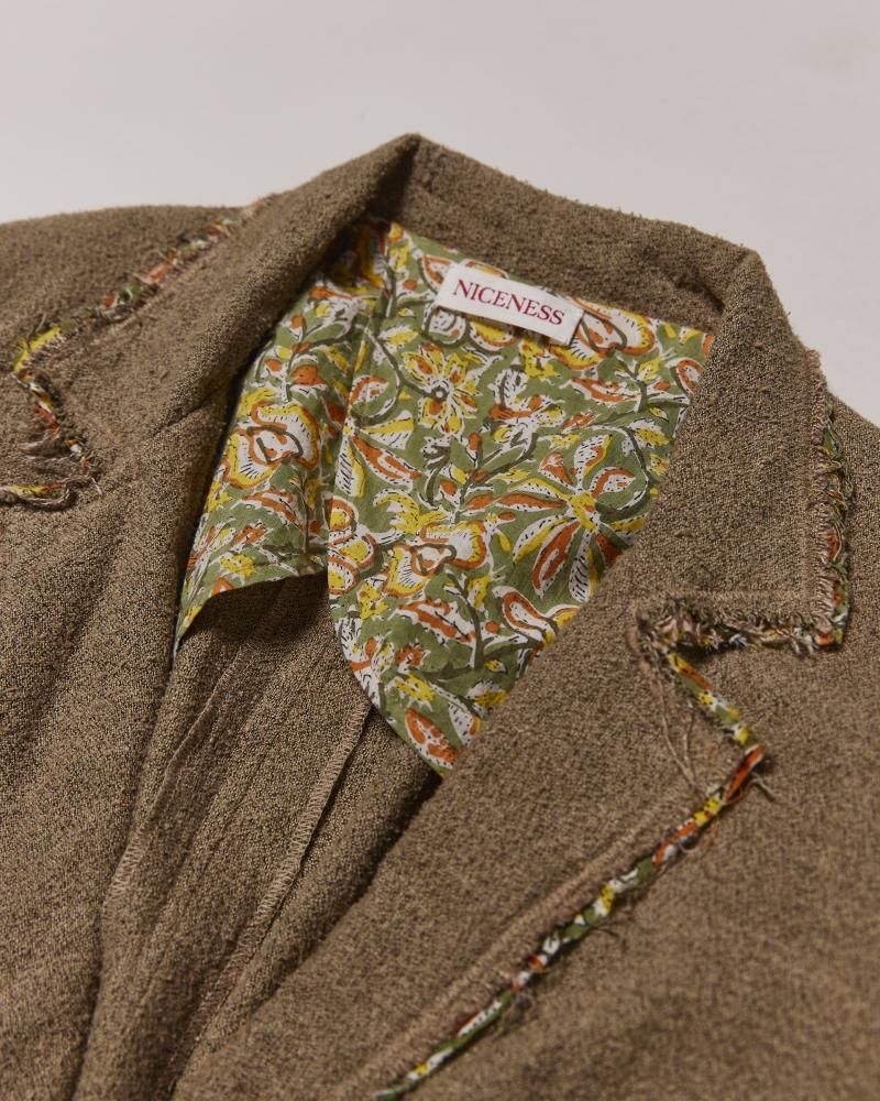 NICENESS PAM ツイステッドシルク ジャケット(KHAKI) NICENESS PAM ツイステッドシルク ジャケット(KHAKI)
