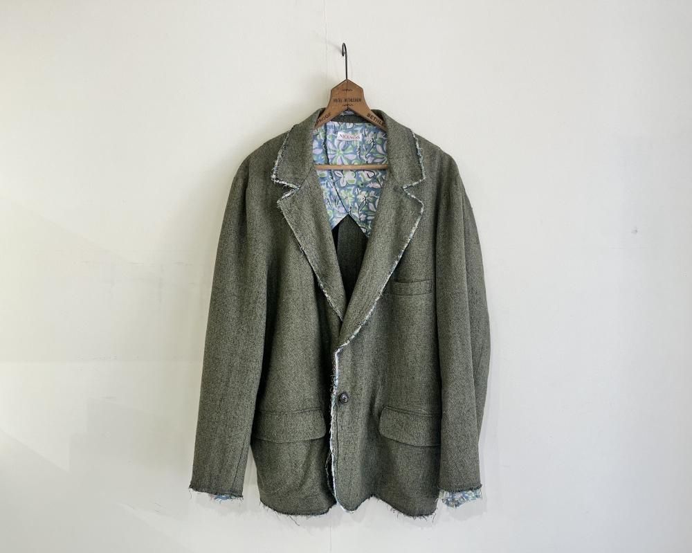 NICENESS PAM ツイステッドシルク ジャケット(OLIVE) NICENESS PAM ツイステッドシルク ジャケット(OLIVE)