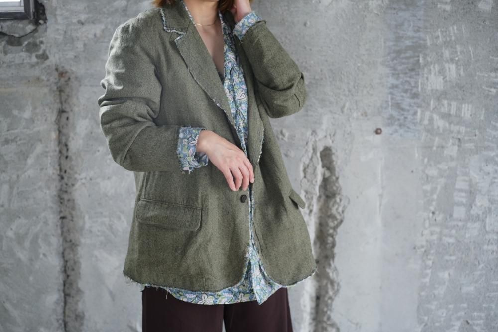 NICENESS PAM ツイステッドシルク ジャケット(OLIVE) NICENESS PAM ツイステッドシルク ジャケット(OLIVE)