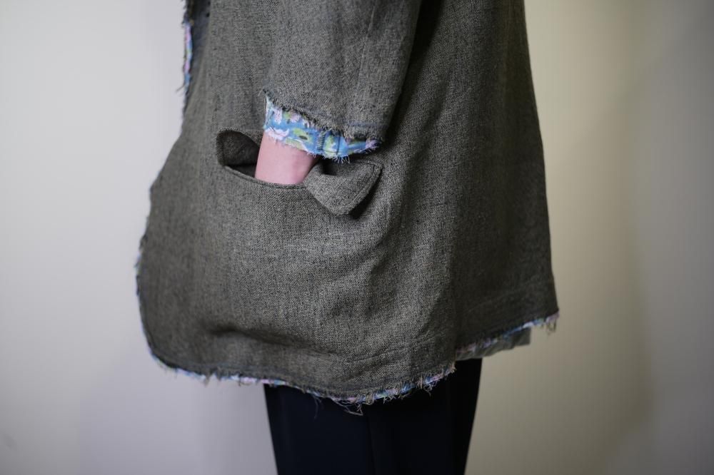 NICENESS PAM ツイステッドシルク ジャケット(OLIVE) NICENESS PAM ツイステッドシルク ジャケット(OLIVE)