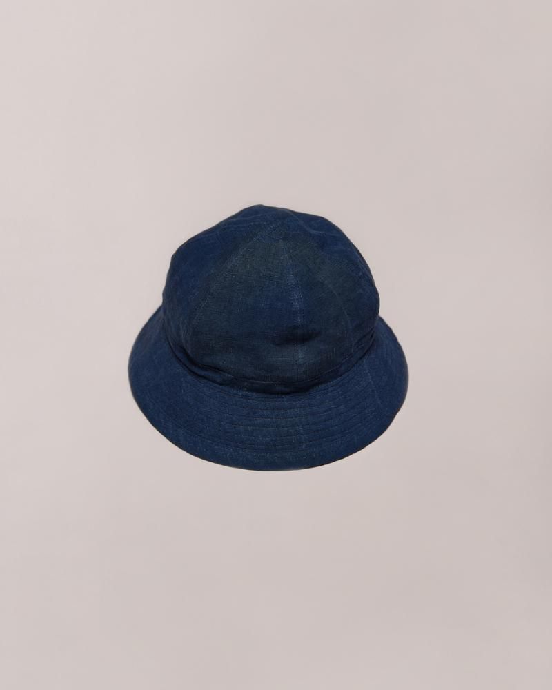 NICENESS PYNCHON インディゴリネン N-37 ハット INDIGO×BLACK