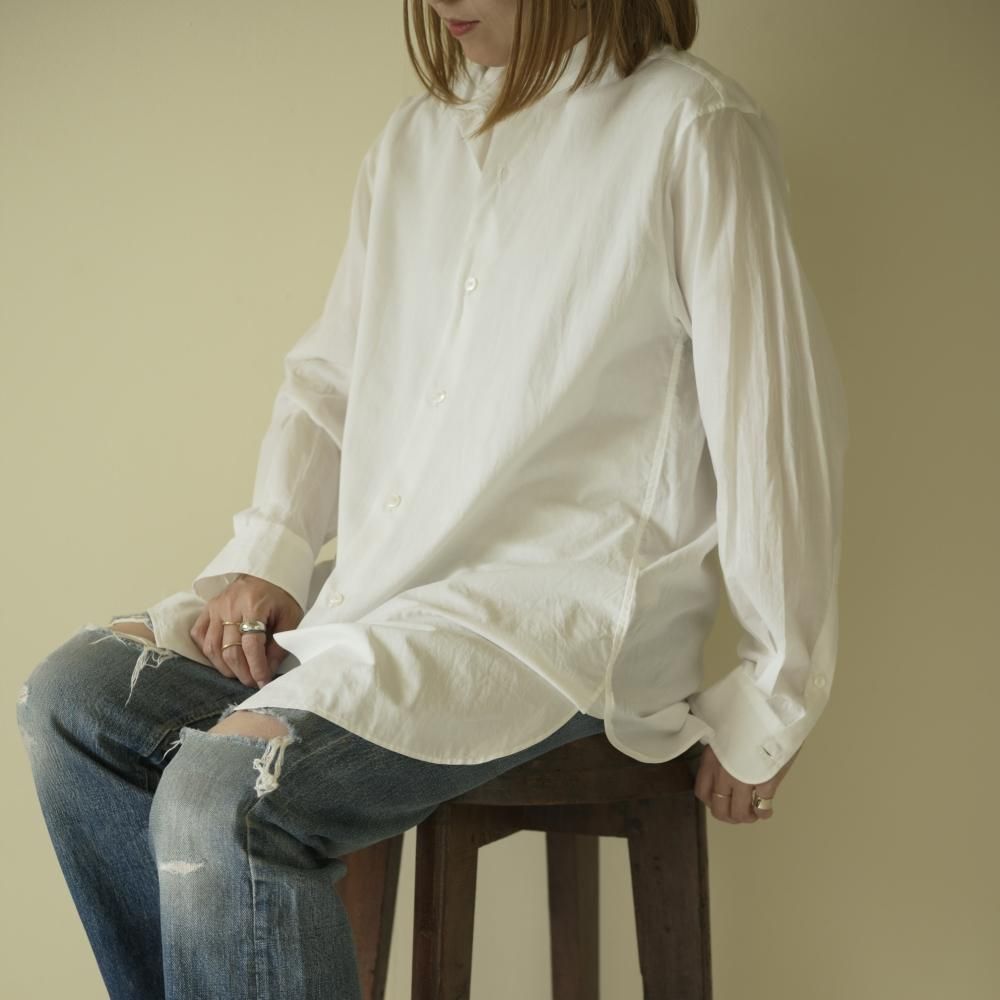 MAATEE&SONS 160番TANSHI 半無双BAND COLLAR WHITE