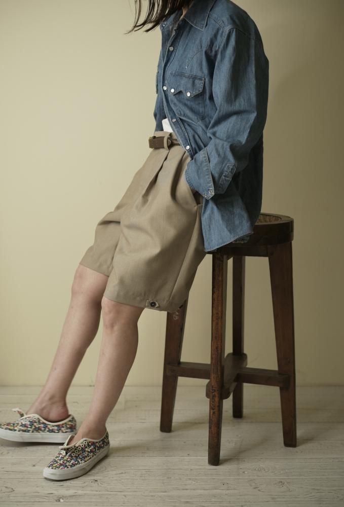 MAATEE&SONS SHORT TROUSER (CAMELBRWN)