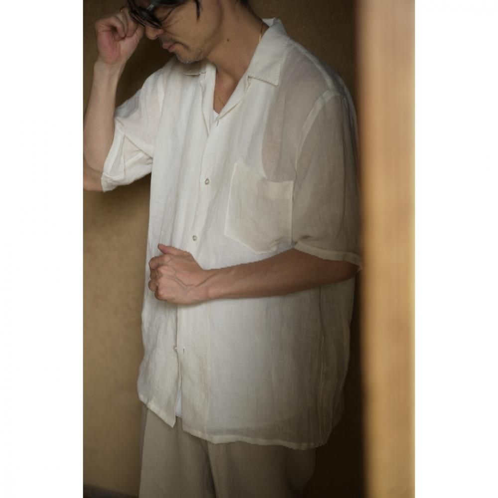 MAATEE&SONS S/S OPEN COLLAR SHIRTS ドS LINEN MAATEE&SONS S/S OPEN COLLAR SHIRTS ドS LINEN