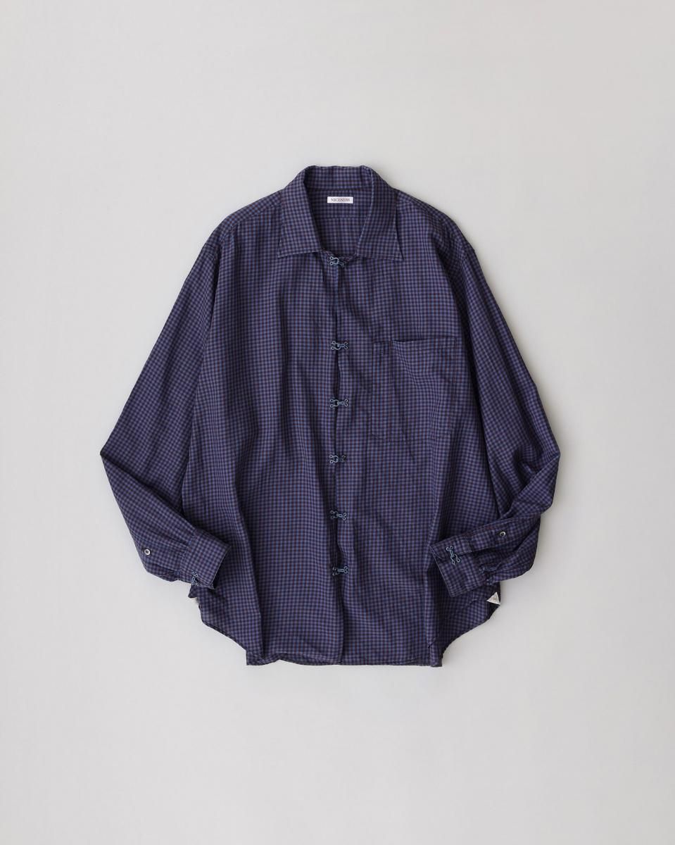NICENESS SWISH / スウィッシュ (ホックシャツ) BLUE BROWN NICENESS SWISH / スウィッシュ (ホックシャツ) BLUE BROWN