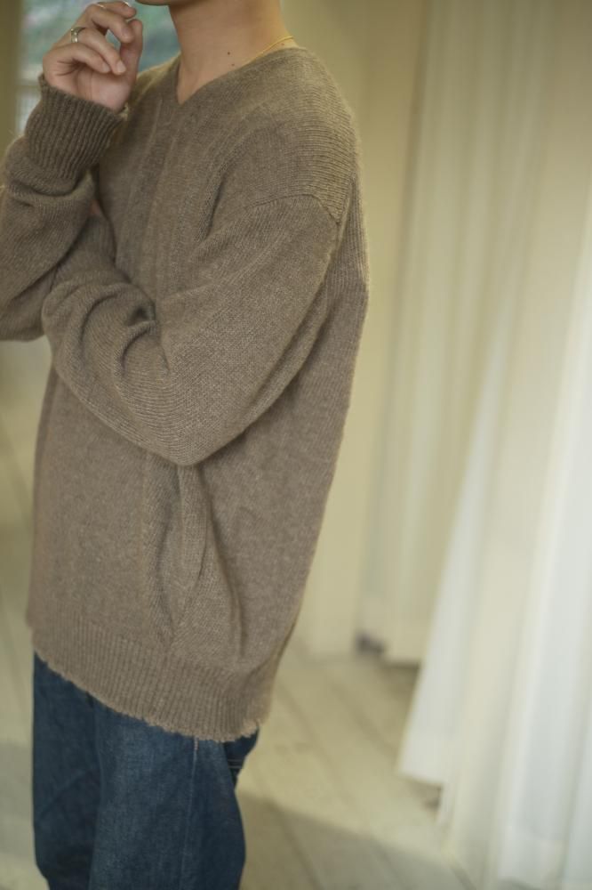 MAATEE&SONS24AW カシミヤミンク LOOSE V SWEATER MAATEE&SONS24AW カシミヤミンク LOOSE V SWEATER