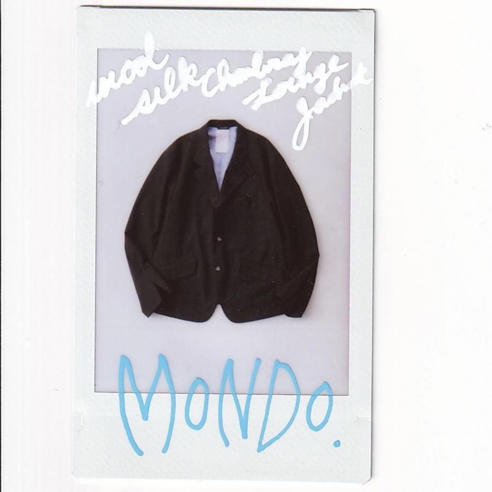NICENESS MONDO Wool Silk Chambray Lounge Jacket 