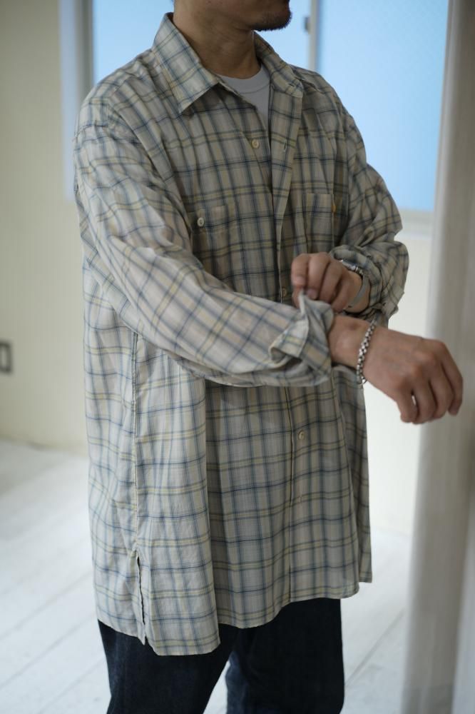 MAATEE&SONS 25SSWORK SHIRTS H WOOL FADE IVORY