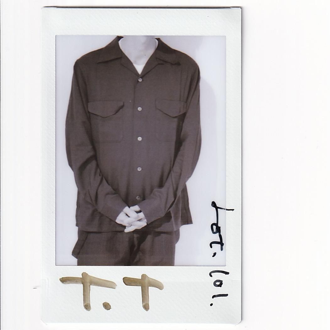 T.T LOT.101 OPEN COLLAR SHIRT BLACK