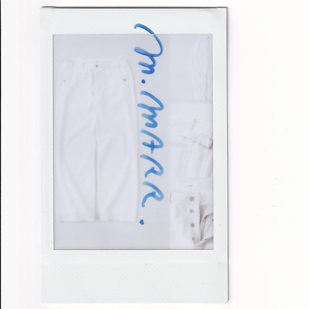 NICENESS M.MARR Distressed Snow Denim Trousers