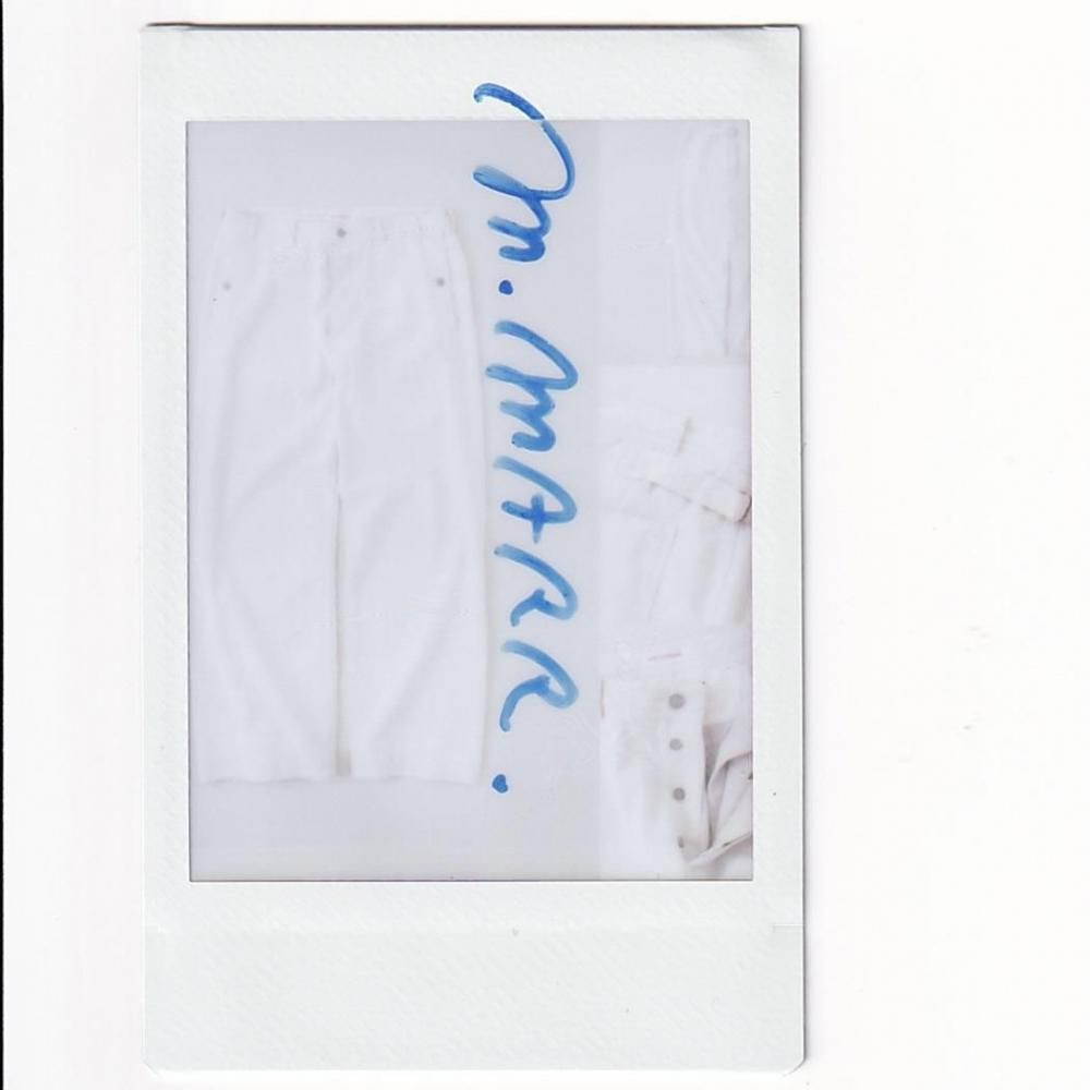 NICENESS M.MARR Distressed Snow Denim Trousers