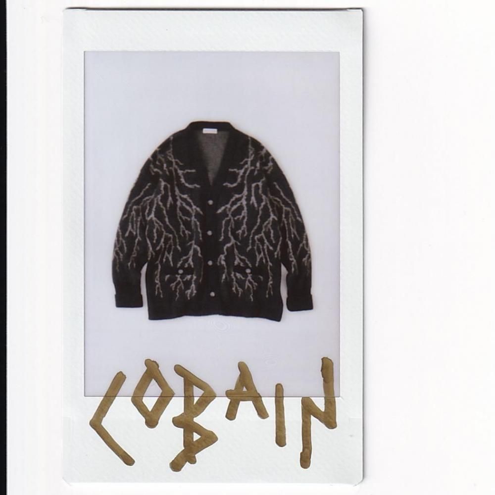 NICENESS COBAIN Mohair Silk Thunder Jacquard Cardigan