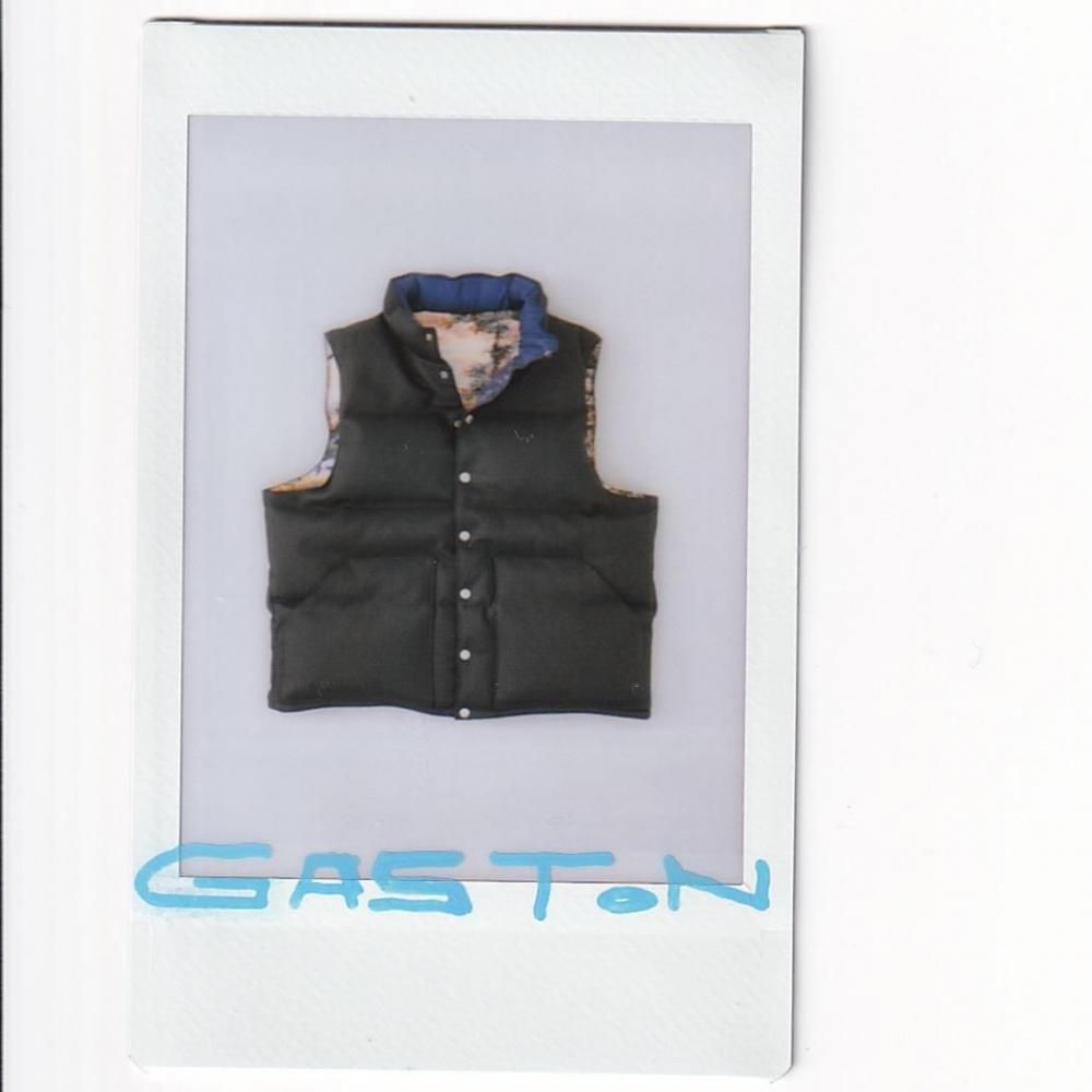 NICENESS GASTON Taurillon Lagun Leather Reversible Down Vest

