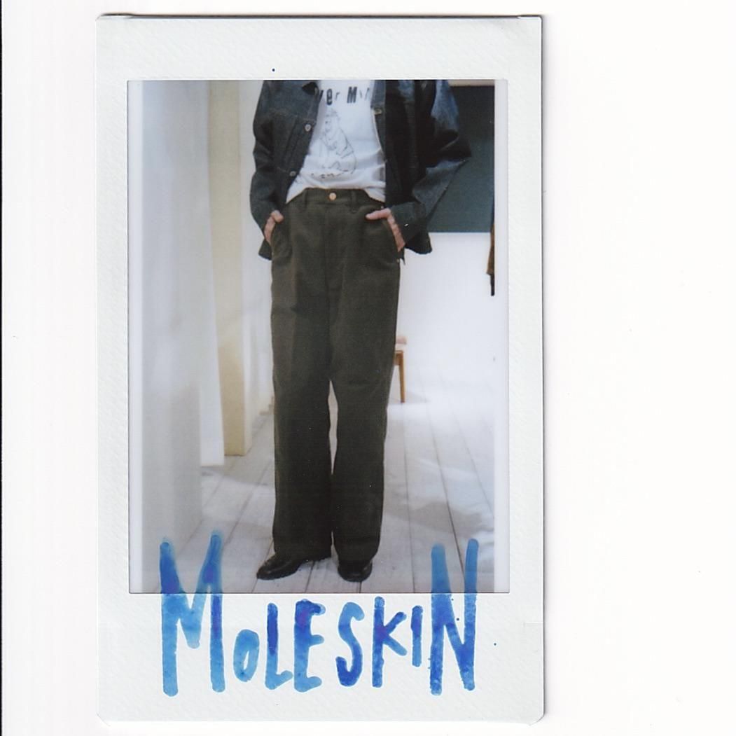 REVERBERATE MOLESKIN TROUSERS OLIVE