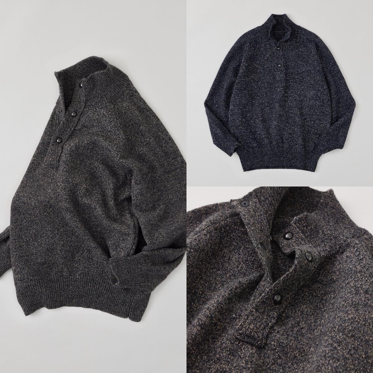 NICENESS B.BETH Wool Chambray High Neck Beach Knit