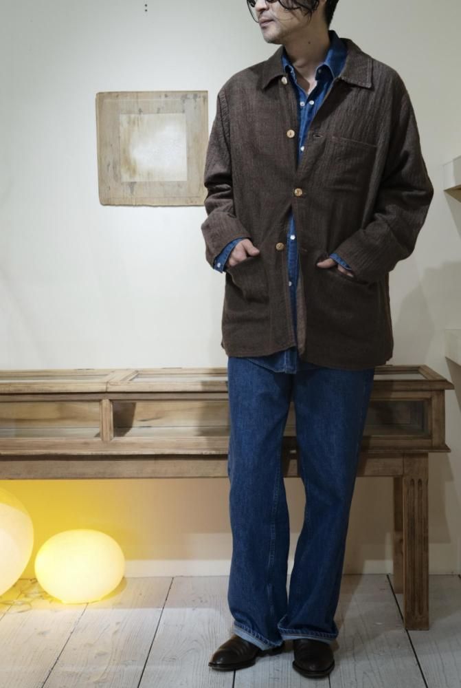 MAATEE&SONS25AW GUPTA WOOL W FACE COVERALL BROWN