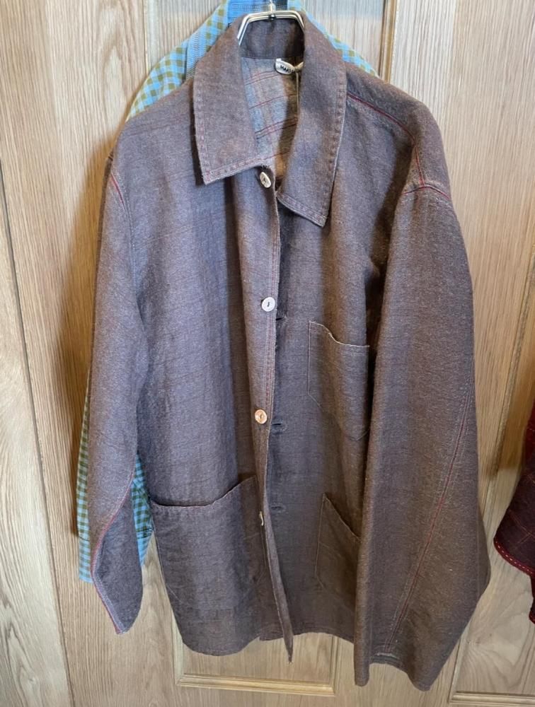 MAATEE&SONS25AW GUPTA WOOL W FACE COVERALL BROWN