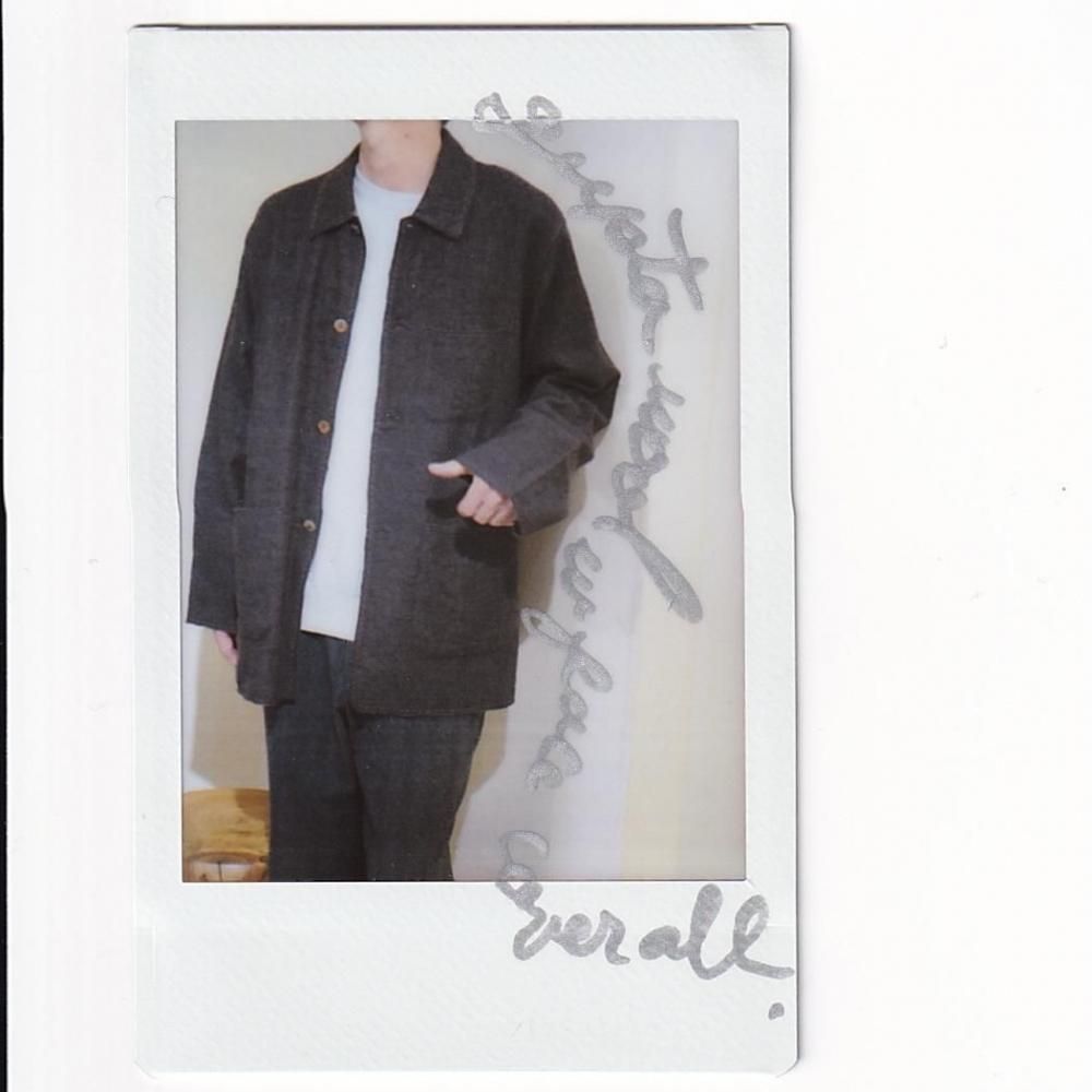 25AW MAATEE&SONS / Gupta Coverall サイズ2 MAATEE&SONS25AW GUPTA WOOL W FACE COVERALL CHACOAL