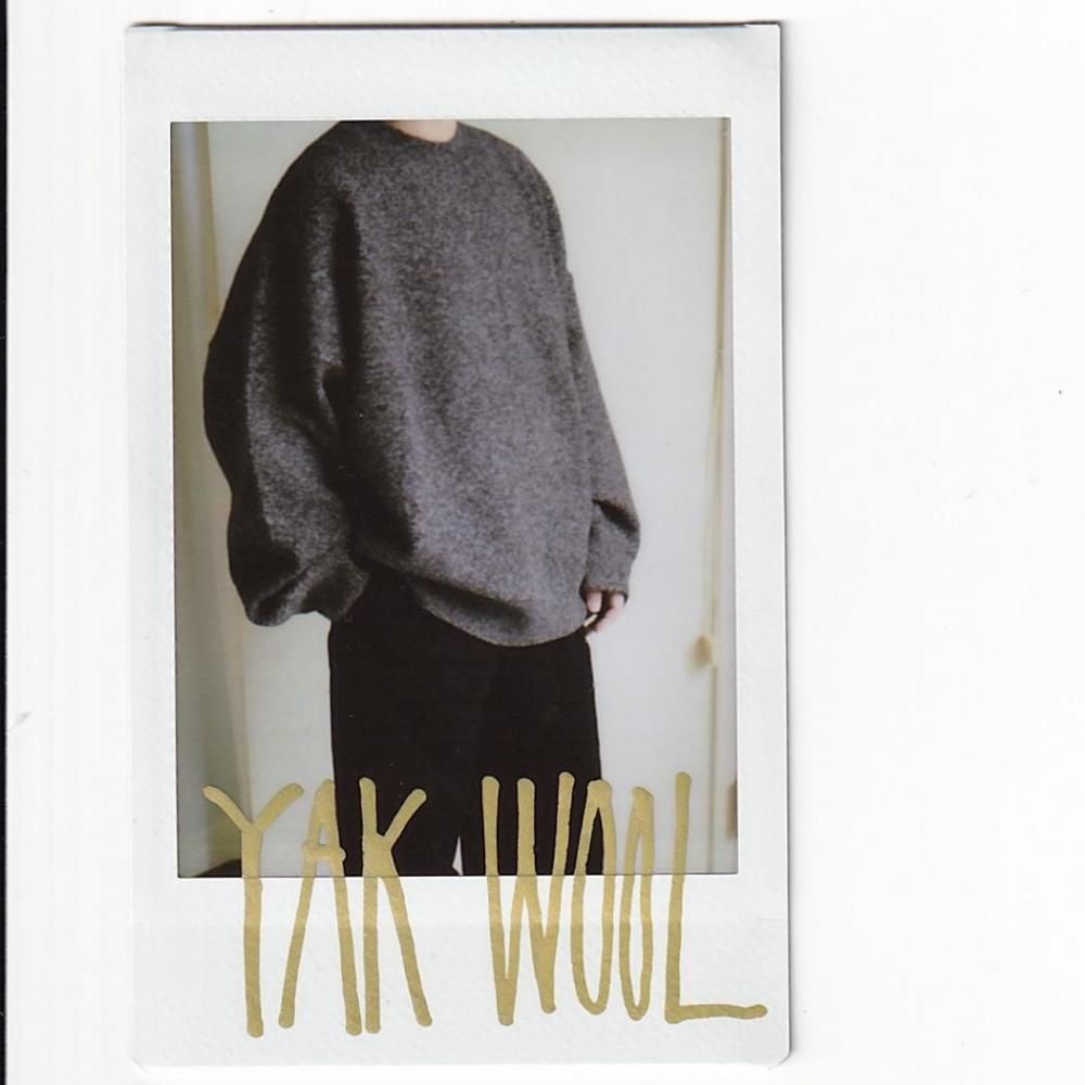 SEEALL YAK WOOL MELANGE CREW NECK SWEATER