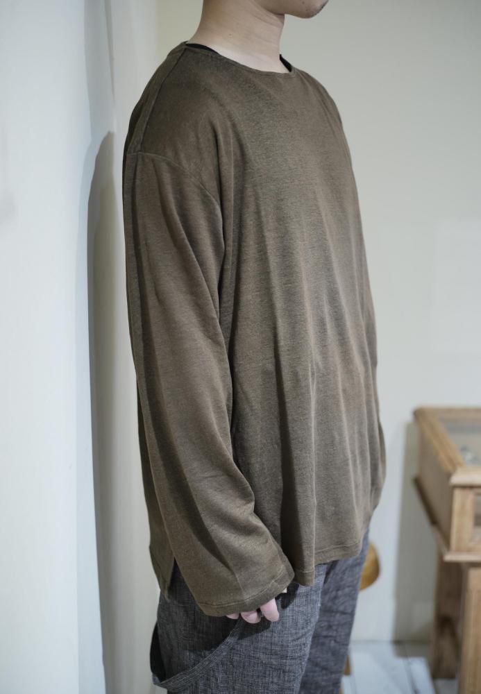 MAATEE&SONS L/S BOAT TEE LINEN天竺