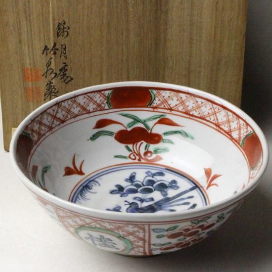 茶】真葛 香斎 呉洲赤絵 花鳥 鉢 菓子鉢 - 工芸品