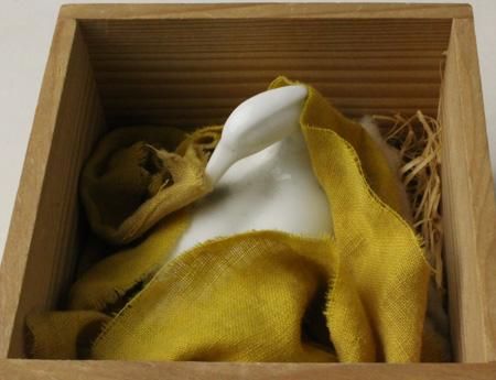 白磁鷺香合 十二代 酒井田柿右衛門 造