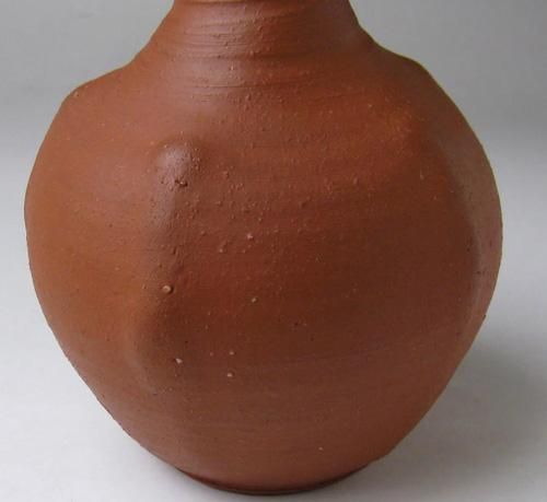 梨皮朱泥壷 人間国宝 三代 山田常山 造