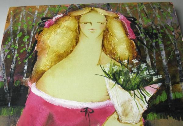松任谷國子　春ちかくに F6 絵画 松任谷國子 春ちかくに F6 絵画