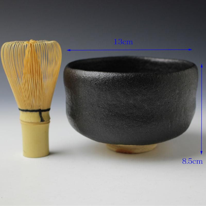 那智黒茶碗 二代 寒川栖豊 作 那智黒茶碗 二代 寒川栖豊 作